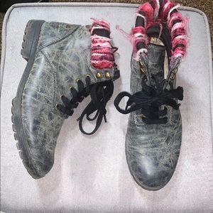Distressed booties